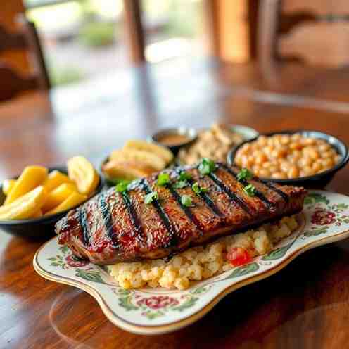 Honduran Plato Típico - Grilled Beef Steak Recipe